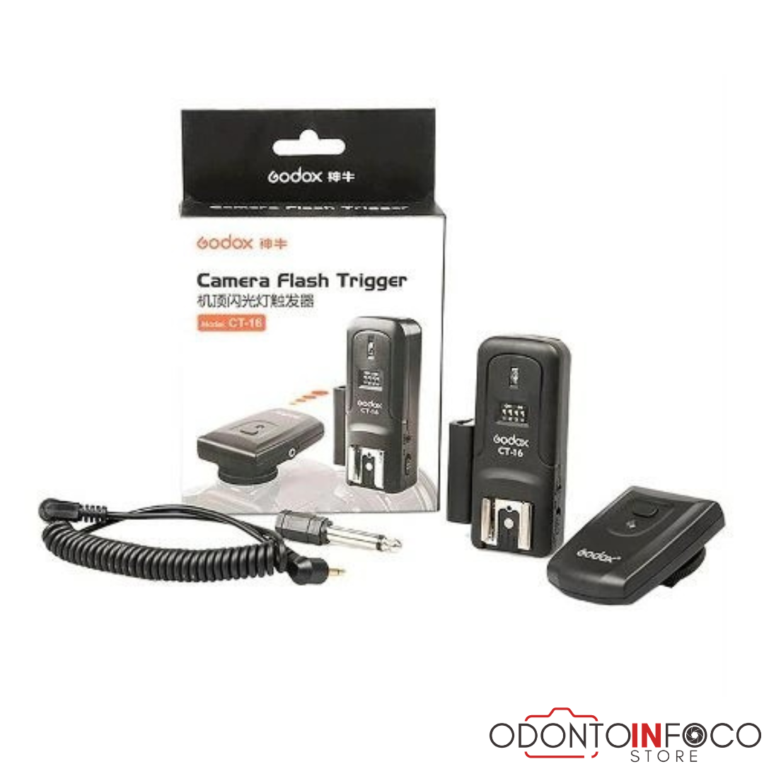 CT-16 RADIO FLASH REMOTO (TRANSMISSOR+RECEPTOR ) - PARA FLASH DE ESTÚDIO E SPEEDLITE + AULA DE MONTAGEM BÔNUS