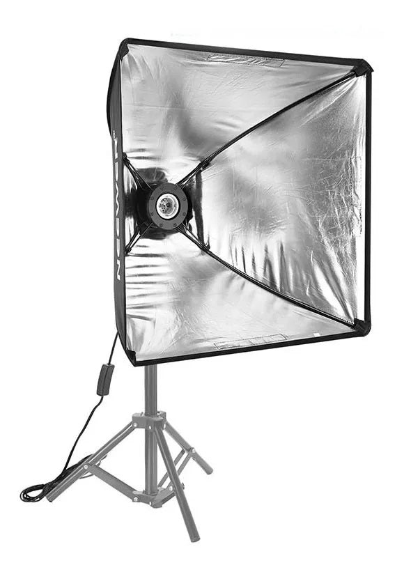 SOFTBOX COM SOQUETE SIMPLES LUZ CONTINUA  - 40X40CM (HAZE) - SEM GRID - SEM LAMPADA ( GARANTIA ODONTOINFOCO STORE )