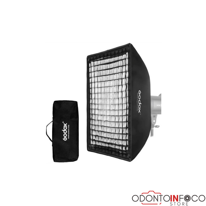 SOFTBOX P / FLASH MONTAGEM BOWENS -60X60CM (HAZE) - DIFUSOR DUPLO - COM GRID PARA ( SK 300 )