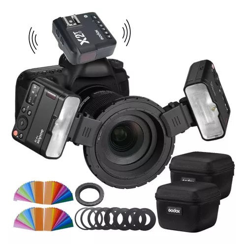 KIT GUMA 3 - GUMA TWIN + FLASH MF12 MACRO TWIN GODOX P/CANON OU NIKON