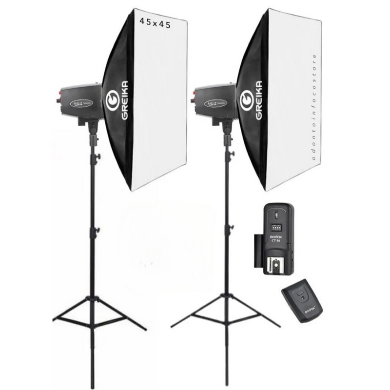 KIT 29 CÂMERA R100 MIRRORLESS + LENTE MACRO CANON RF 100MM + ESTÚDIO FOTOGRÁFICO + BLACKOUT +  FLASH TWIN GODOX MF-12