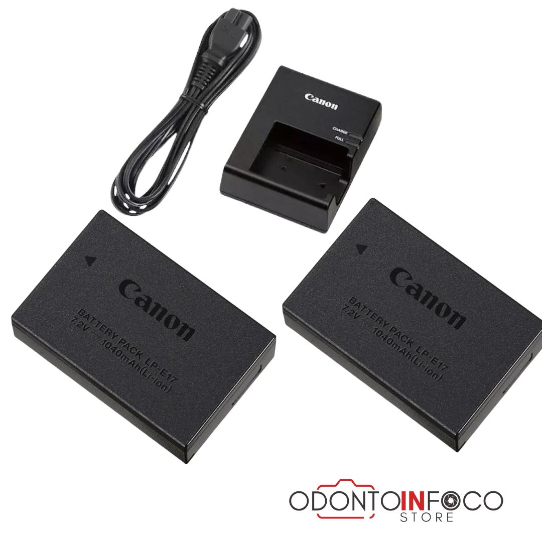 CARREGADOR BATERIA +  2 BATERIA ORIGINAL LP-E17 PARA CANON MIRRORLESS