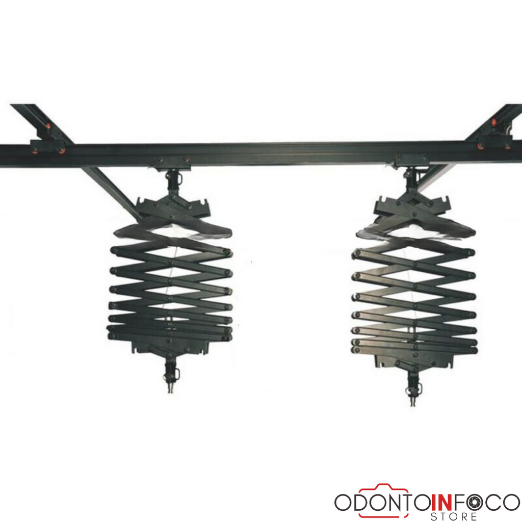 PANTÓGRAFO PARA ESTÚDIO FOTOGRÁFICO DE TETO +BÔNUS (1 UNID. MF-R76 FLASH GODOX MACRO RING CIRCULAR - CANON / NIKON