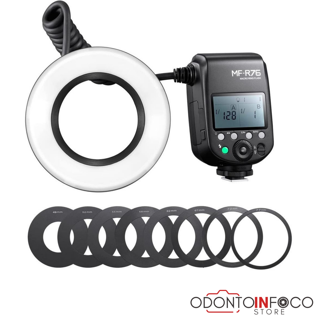 FLASH MF-R76 FLASH GODOX ORIGINAL  + FUNDO BLACKOUT  /  NÃO NECESSITA DE PILHAS