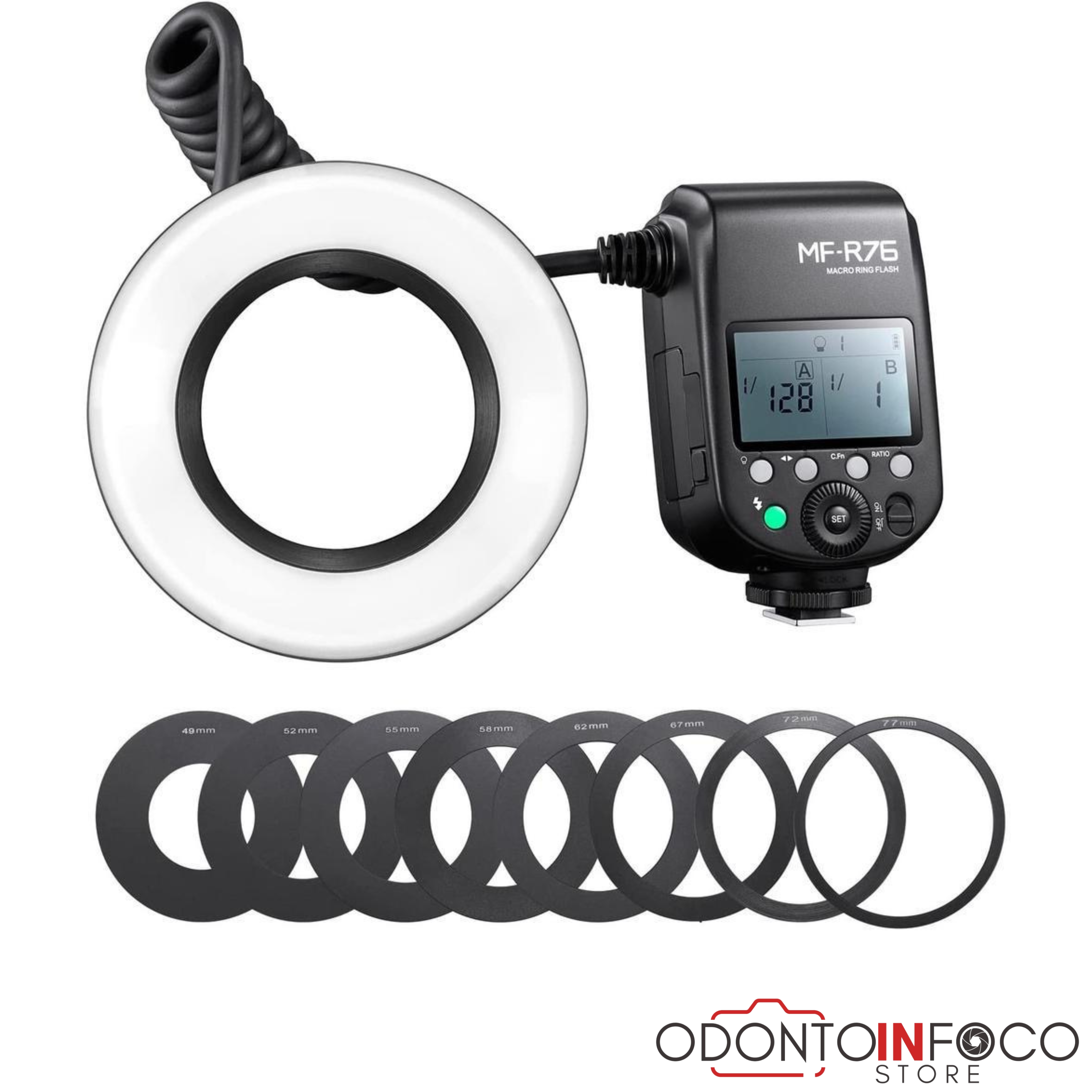 FLASH MF-R76 FLASH GODOX ORIGINAL  + FUNDO BLACKOUT  /  NÃO NECESSITA DE PILHAS