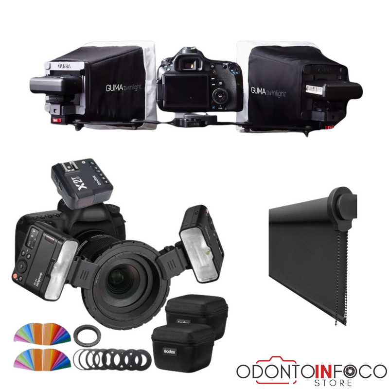 KIT GUMA 3 - GUMA TWIN + FLASH MF12 MACRO TWIN GODOX P/CANON OU NIKON