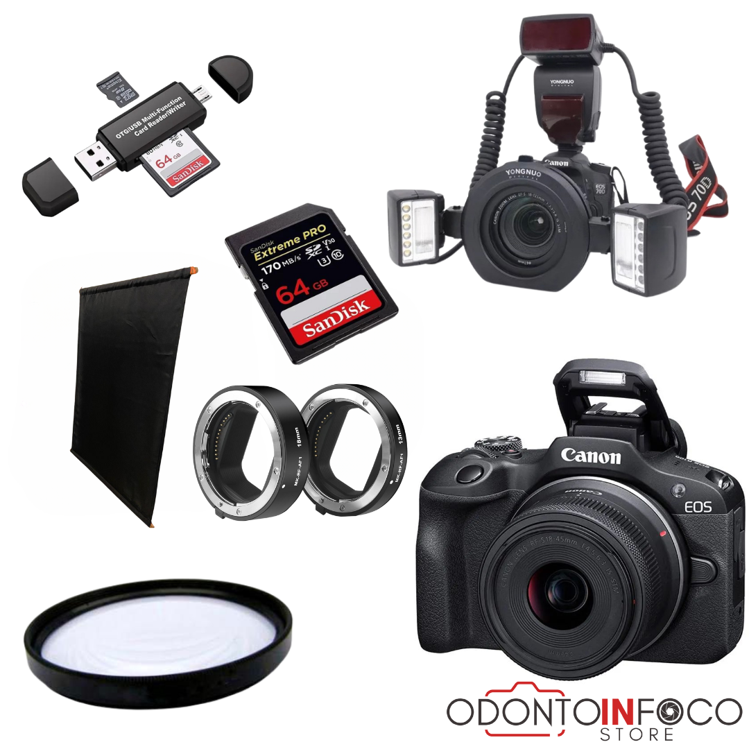 KIT 2 - CÂMERA R100 + KIT MACRO + TWIN YONGNUO ORIGINAL ( GARANTIA DE FÁBRICA )