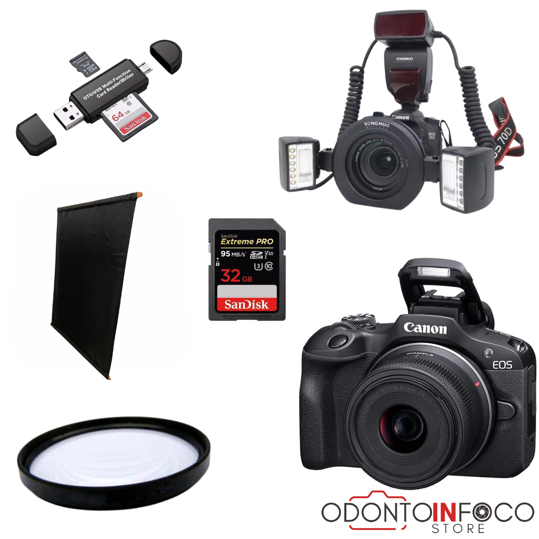 KIT 2 - CÂMERA R100 + KIT MACRO + TWIN YONGNUO ORIGINAL ( GARANTIA DE FÁBRICA )