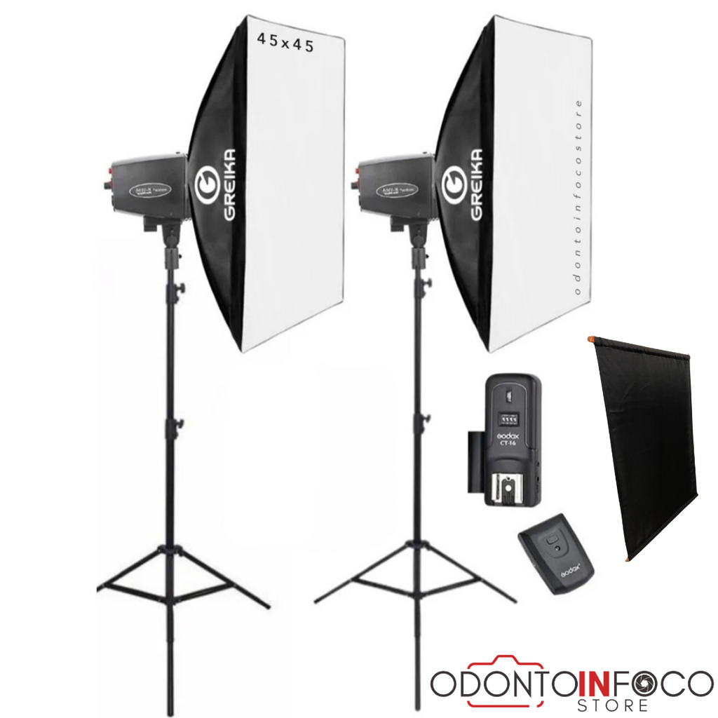 KIT FOTOGRÁFICO  PROFISSIONAL 360W +  AULA DE MONTAGEM BÔNUS + LÂMPADA  MODELAGEM EM LED. + BLACKOUT SLIM.
