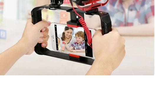 KIT FOTOGRÁFICO PARA SMARTPHONE/FILMAGEM P/ CONSUTÓRIO + QUADRO ESTABILIZADOR + SUPORTE P/MÃO