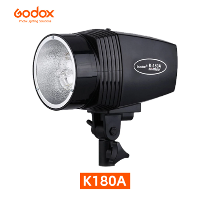 FLASH PARA ESTÚDIO K180 GODOX CAPAC. 180W ORIGINAL - NÃO É BIVOLT. COM LÂMPADA MODELADORA EM LED ( ÚNICO DO MERCADO )