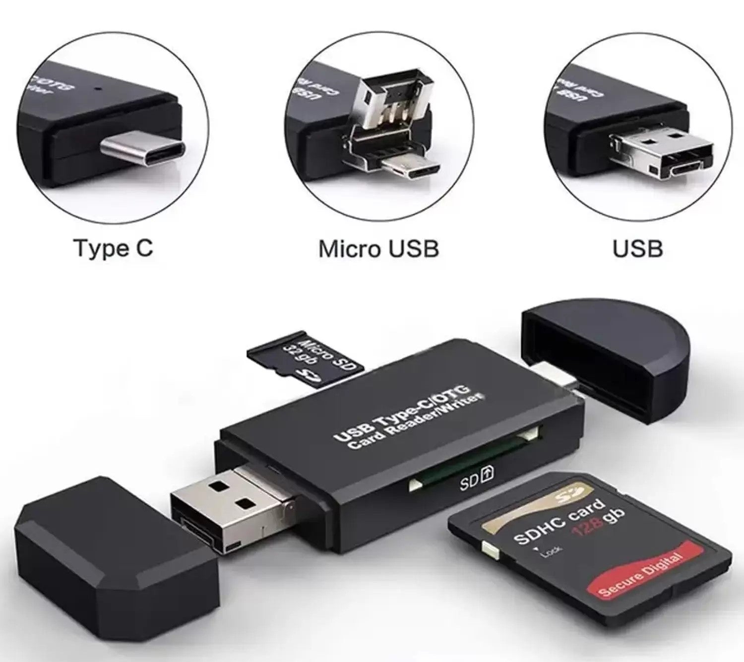 LEITOR DE CARTÃO USB-C E USB ESPECIAL PARA MANTER QUALIDADE DE IMAGENS  (SD e micro SD)